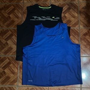 Russell Athletic Black and Blue Tank Tops